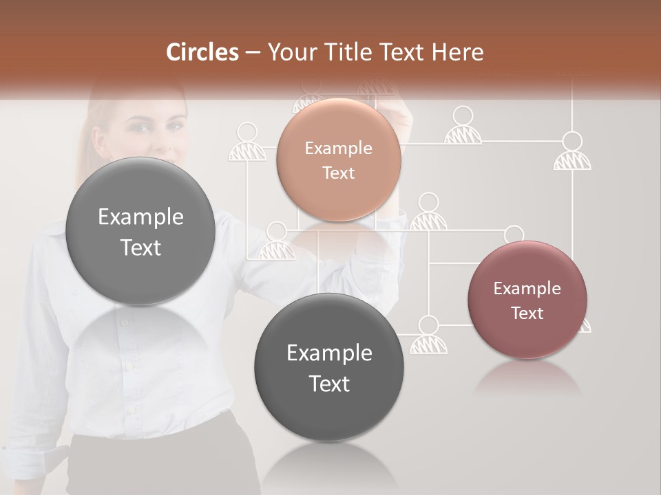 A Woman Writing On A Board With A Marker PowerPoint Template