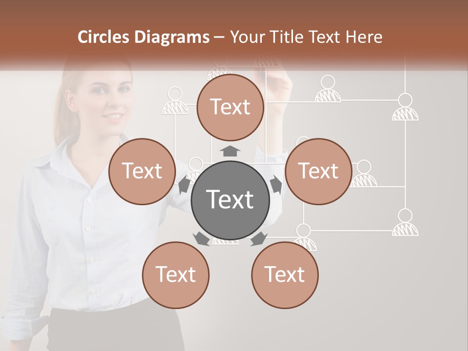 A Woman Writing On A Board With A Marker PowerPoint Template