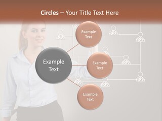 A Woman Writing On A Board With A Marker PowerPoint Template