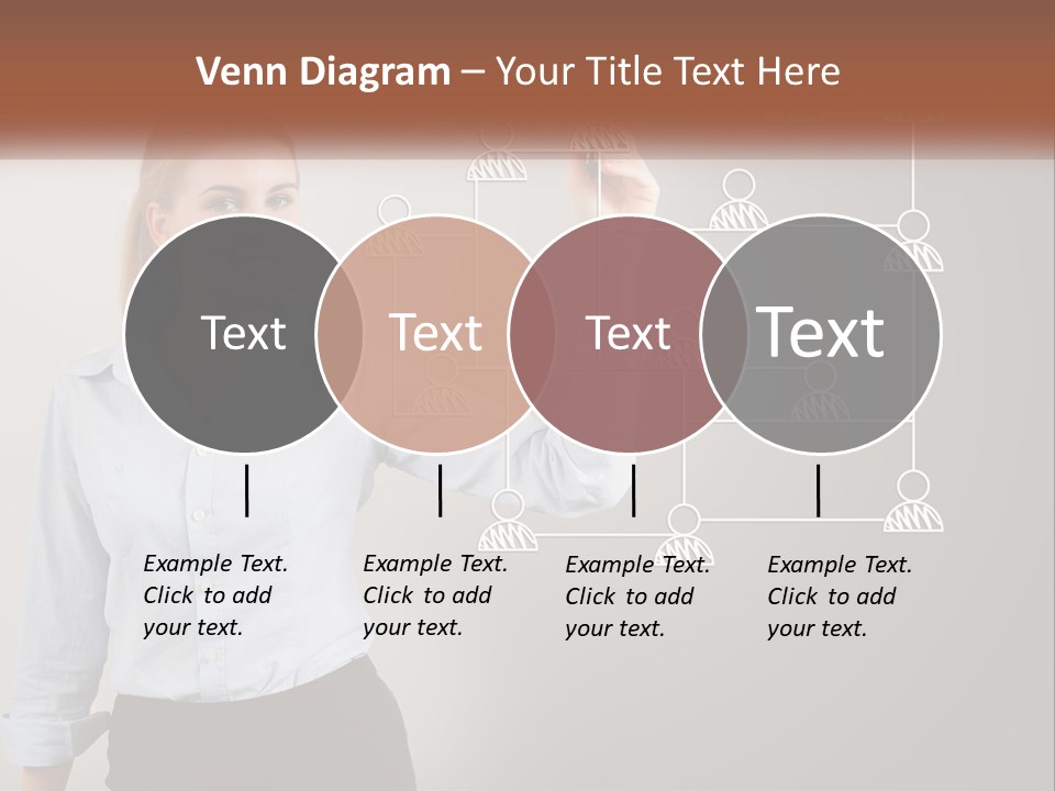 A Woman Writing On A Board With A Marker PowerPoint Template
