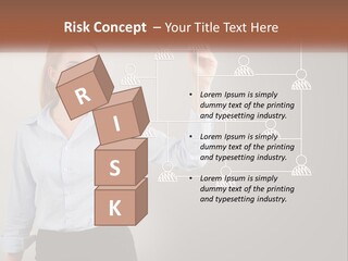 A Woman Writing On A Board With A Marker PowerPoint Template
