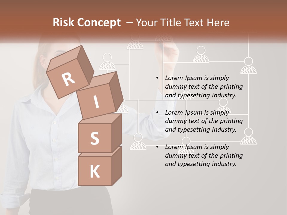 A Woman Writing On A Board With A Marker PowerPoint Template