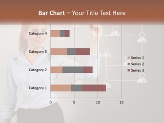 A Woman Writing On A Board With A Marker PowerPoint Template