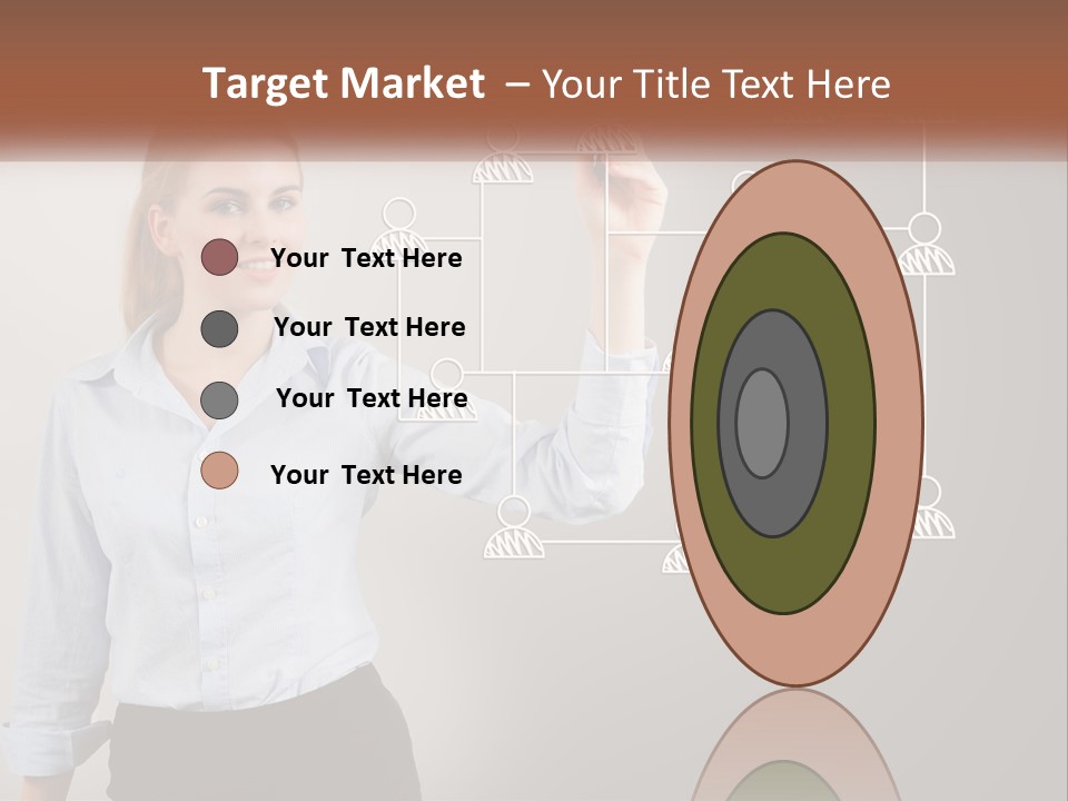 A Woman Writing On A Board With A Marker PowerPoint Template