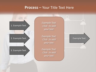 A Woman Writing On A Board With A Marker PowerPoint Template