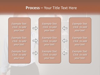 A Woman Writing On A Board With A Marker PowerPoint Template
