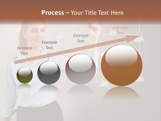 A Woman Writing On A Board With A Marker PowerPoint Template