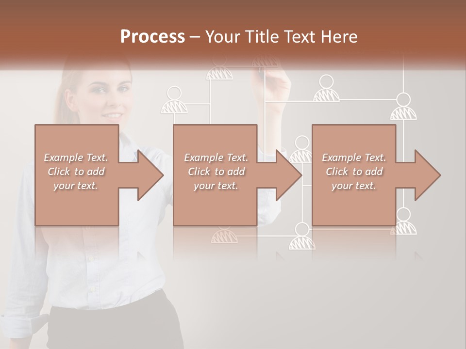 A Woman Writing On A Board With A Marker PowerPoint Template
