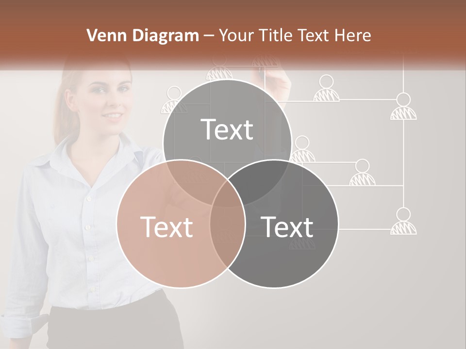 A Woman Writing On A Board With A Marker PowerPoint Template