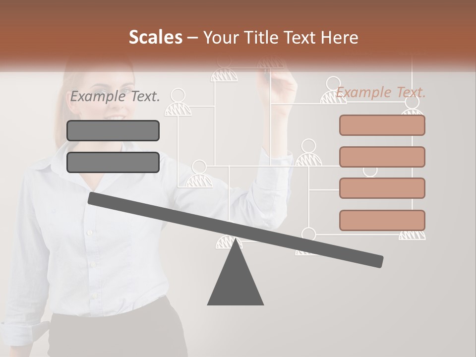 A Woman Writing On A Board With A Marker PowerPoint Template