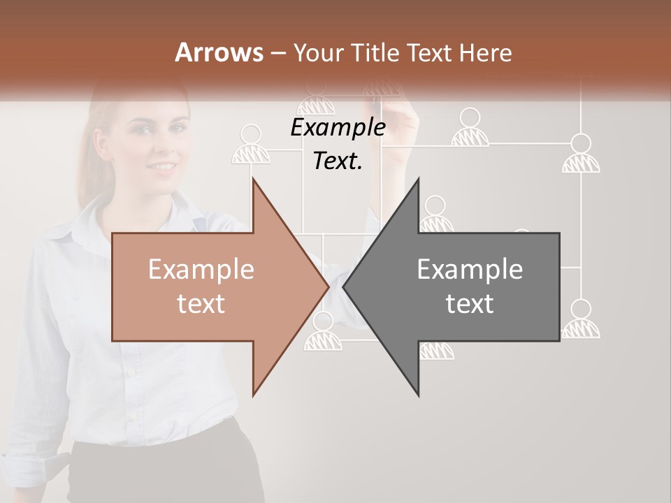 A Woman Writing On A Board With A Marker PowerPoint Template