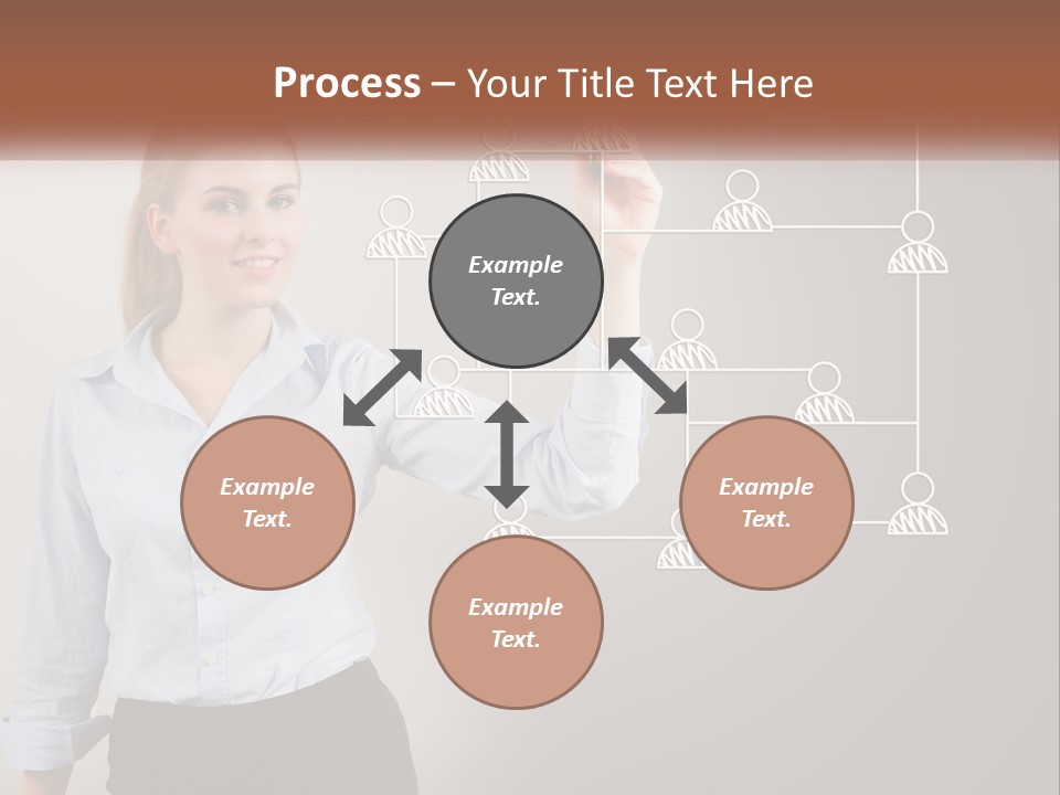 A Woman Writing On A Board With A Marker PowerPoint Template