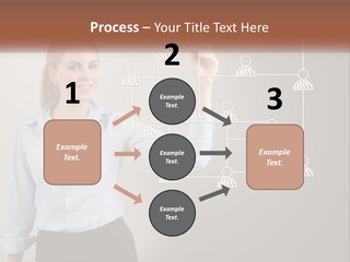 A Woman Writing On A Board With A Marker PowerPoint Template