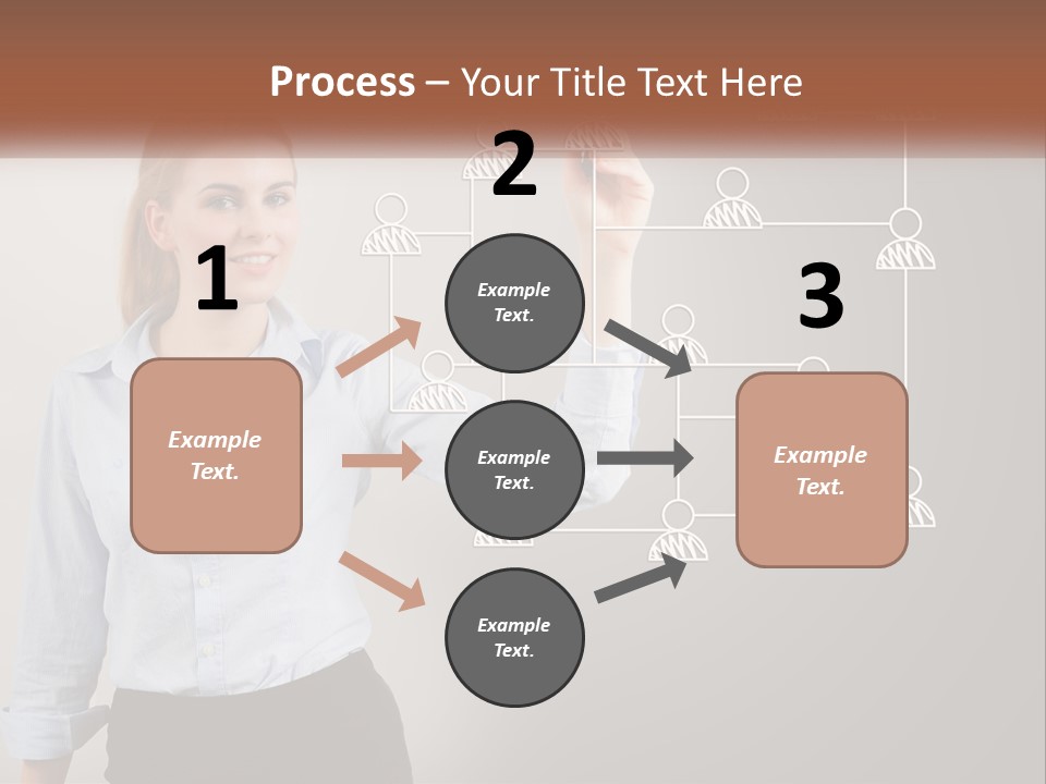 A Woman Writing On A Board With A Marker PowerPoint Template