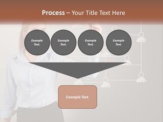 A Woman Writing On A Board With A Marker PowerPoint Template