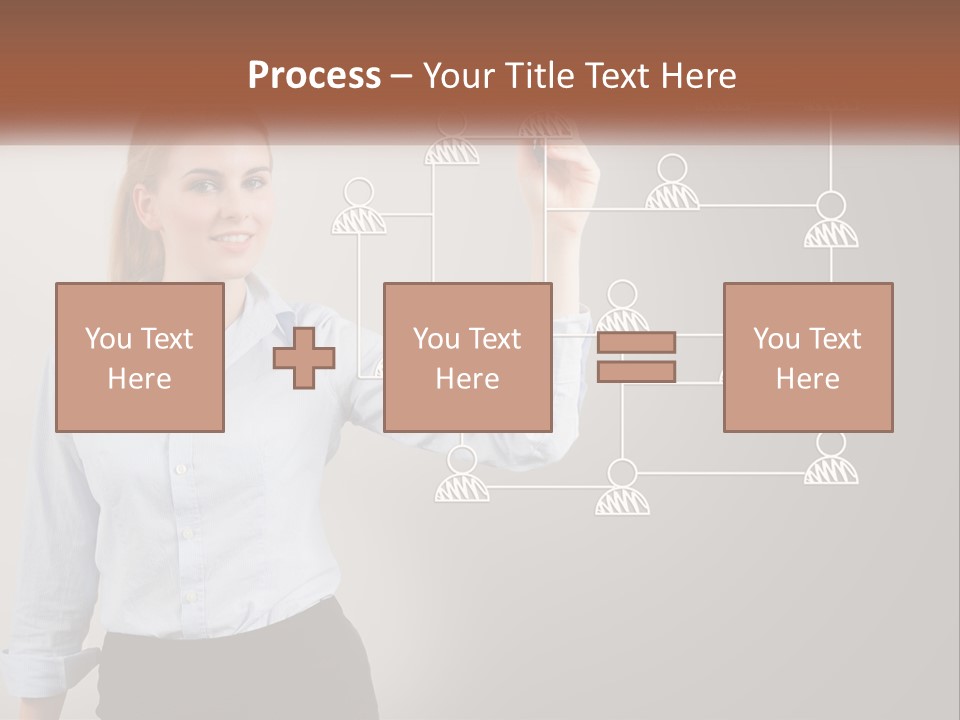 A Woman Writing On A Board With A Marker PowerPoint Template