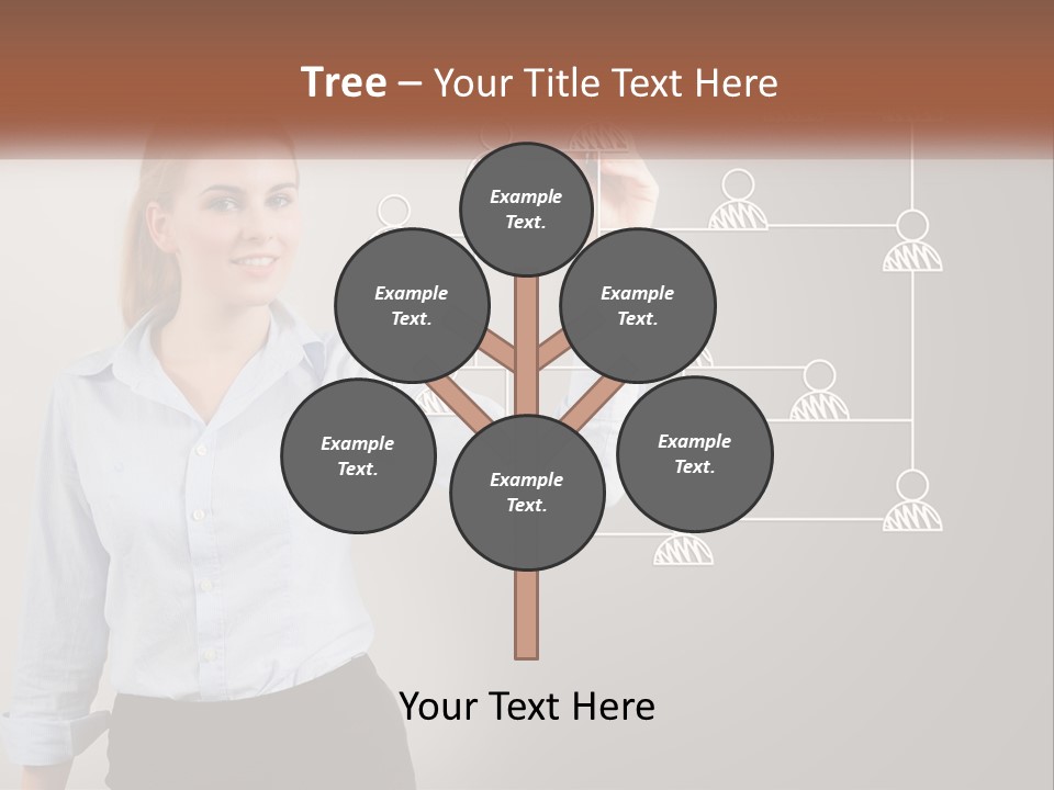 A Woman Writing On A Board With A Marker PowerPoint Template