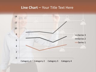 A Woman Writing On A Board With A Marker PowerPoint Template