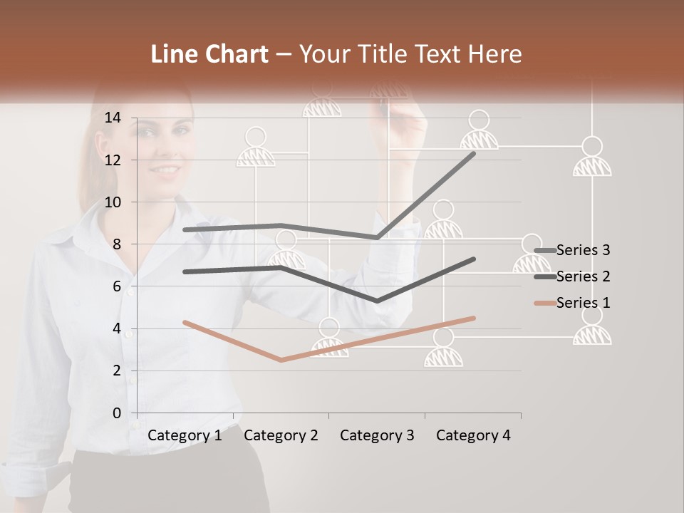 A Woman Writing On A Board With A Marker PowerPoint Template