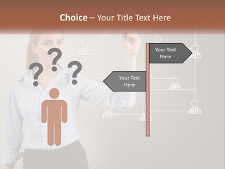 A Woman Writing On A Board With A Marker PowerPoint Template