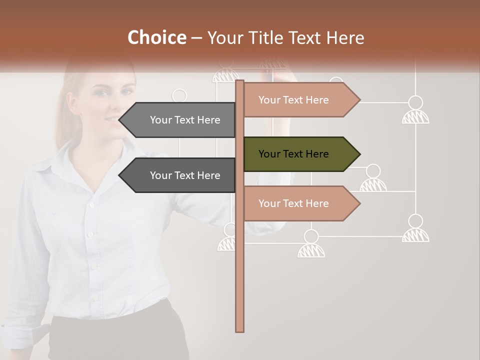 A Woman Writing On A Board With A Marker PowerPoint Template