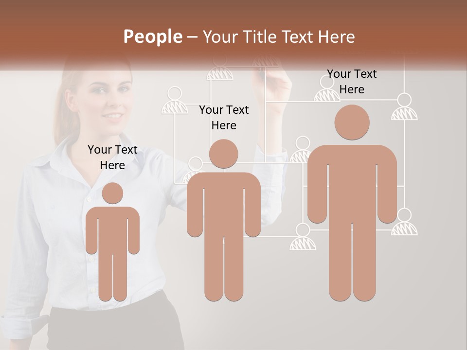 A Woman Writing On A Board With A Marker PowerPoint Template