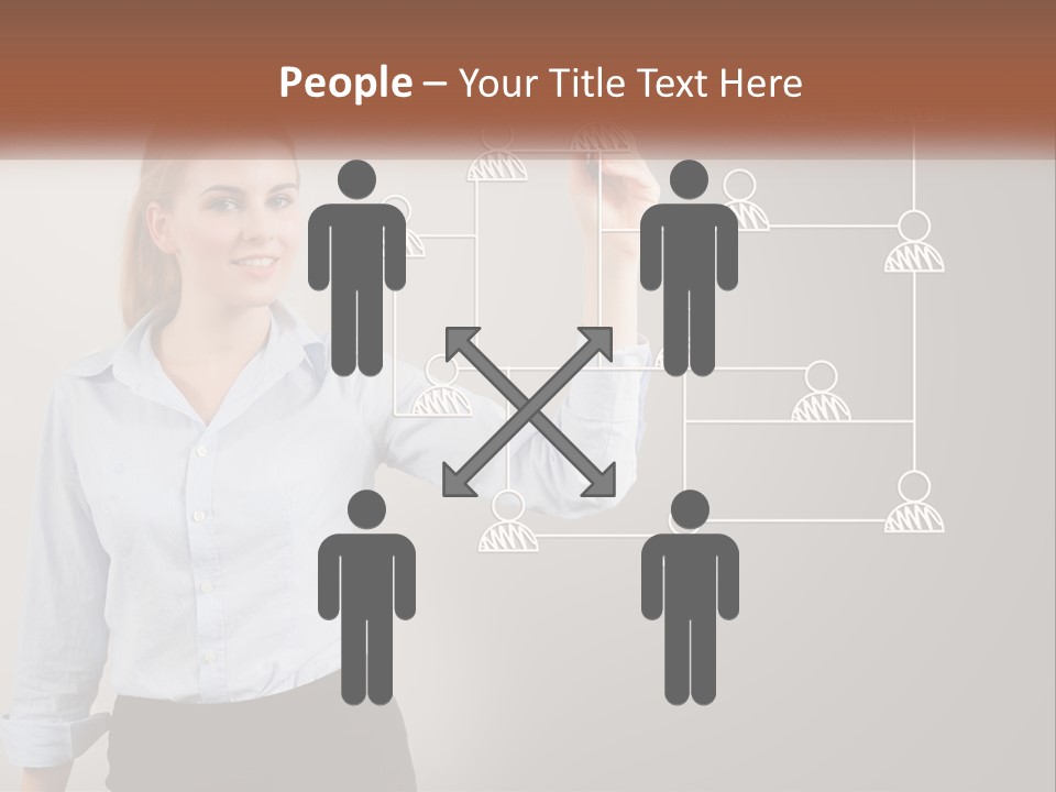 A Woman Writing On A Board With A Marker PowerPoint Template