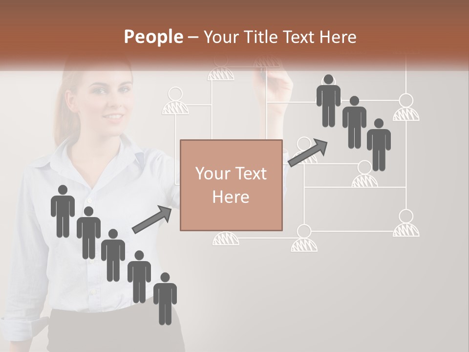 A Woman Writing On A Board With A Marker PowerPoint Template