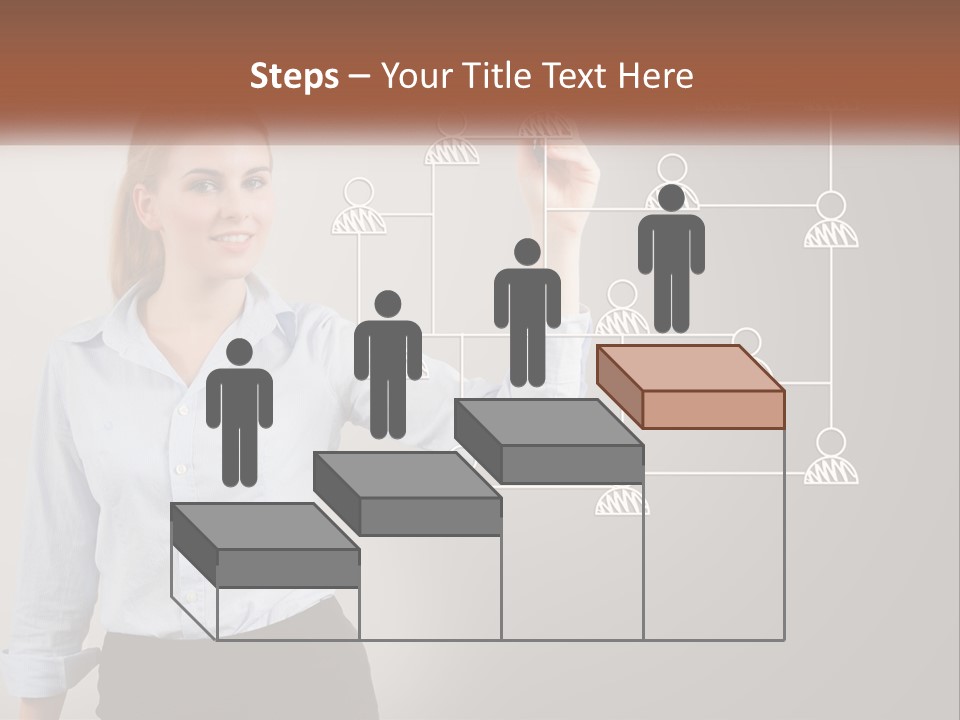 A Woman Writing On A Board With A Marker PowerPoint Template