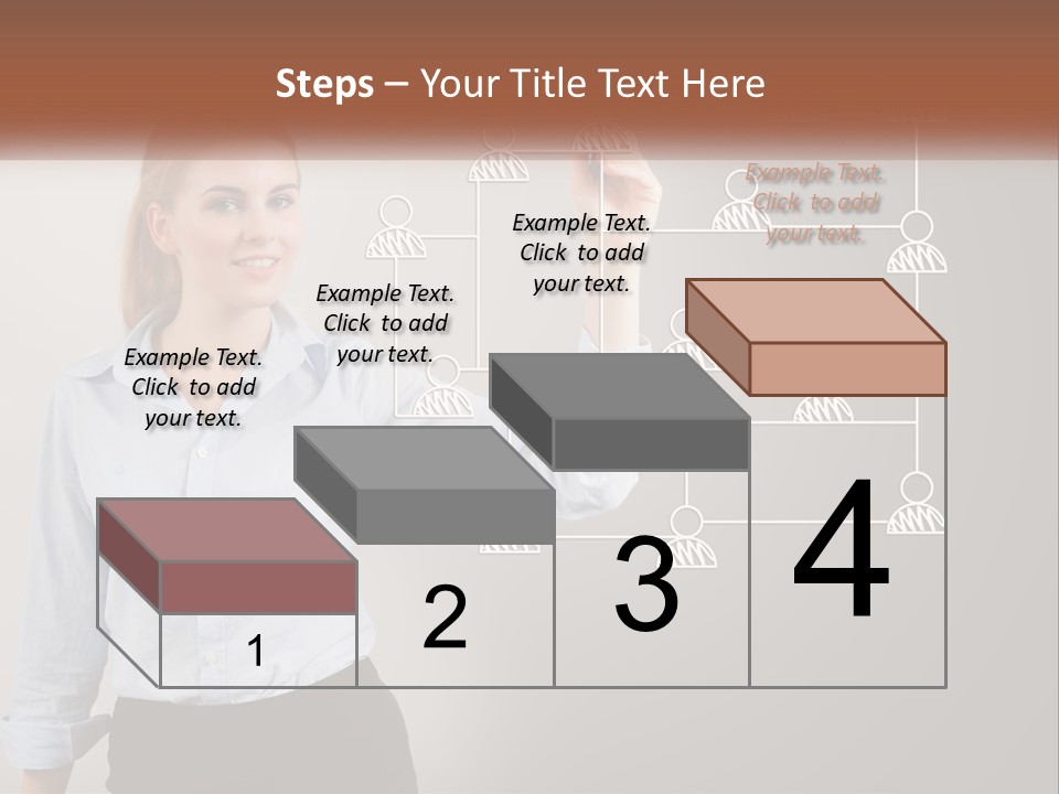 A Woman Writing On A Board With A Marker PowerPoint Template