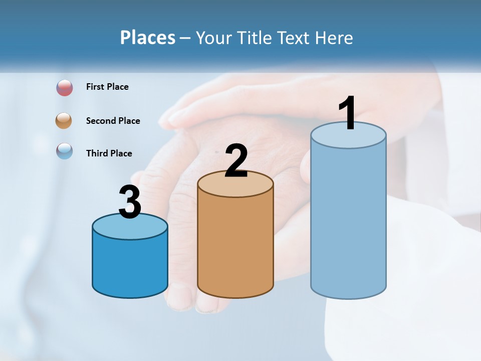 A Couple Of People Holding Hands Over Each Other PowerPoint Template