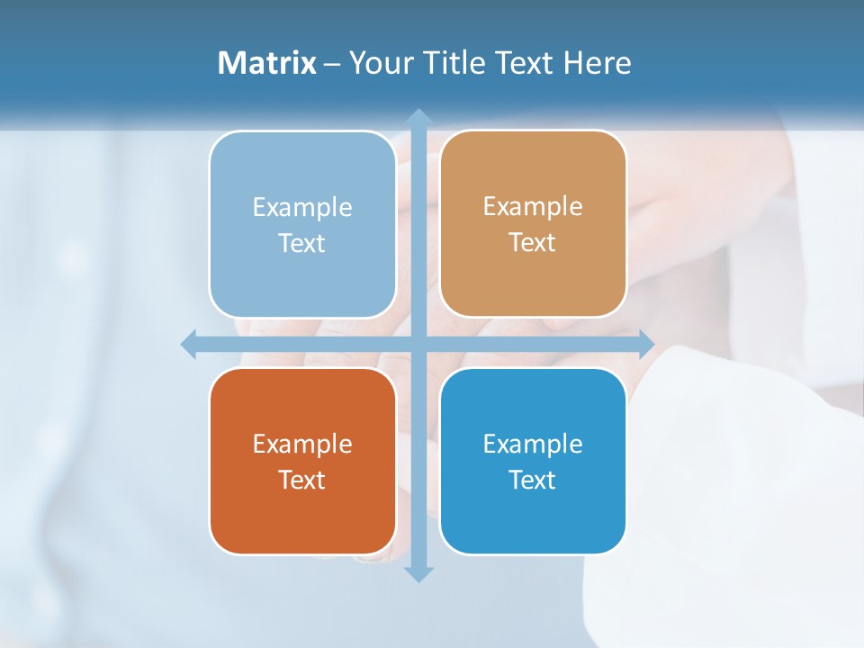 A Couple Of People Holding Hands Over Each Other PowerPoint Template