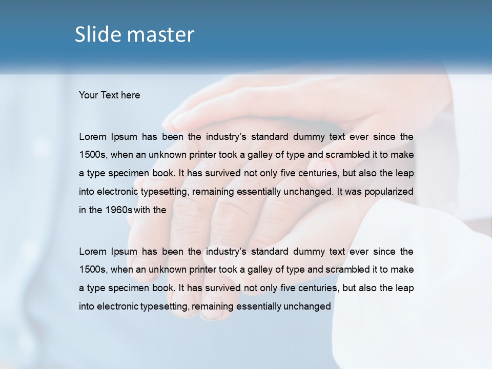 A Couple Of People Holding Hands Over Each Other PowerPoint Template