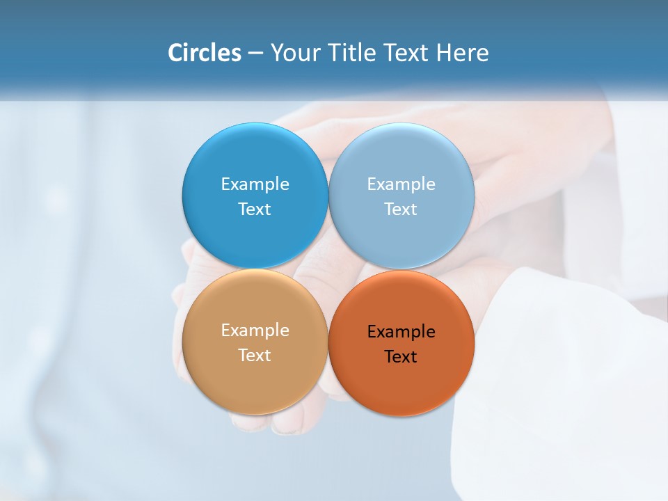 A Couple Of People Holding Hands Over Each Other PowerPoint Template