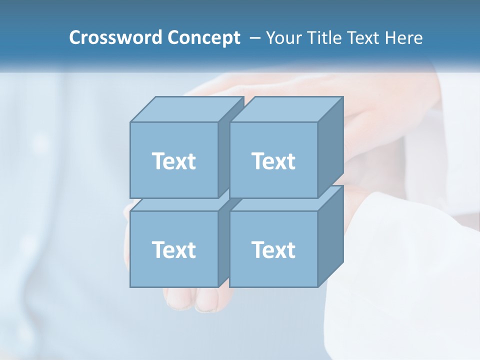 A Couple Of People Holding Hands Over Each Other PowerPoint Template