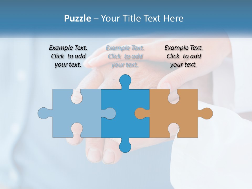 A Couple Of People Holding Hands Over Each Other PowerPoint Template