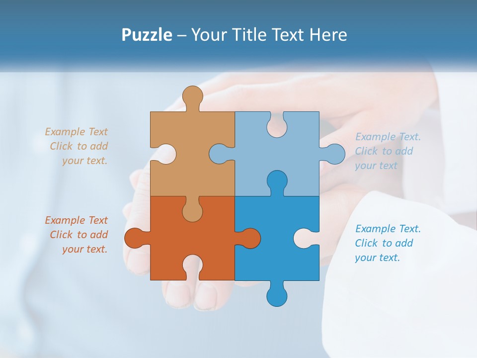 A Couple Of People Holding Hands Over Each Other PowerPoint Template