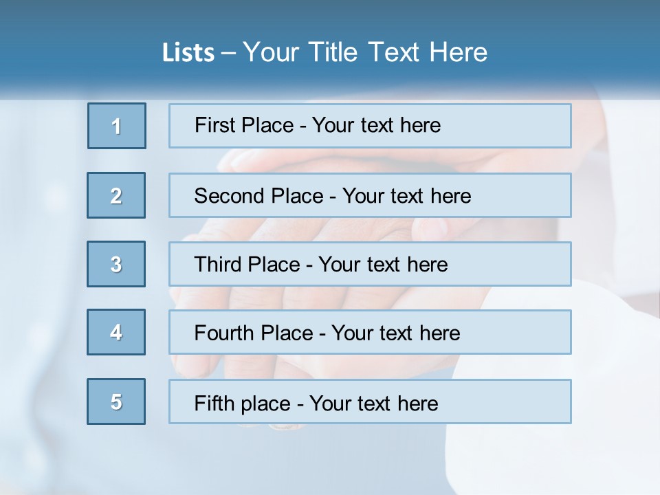 A Couple Of People Holding Hands Over Each Other PowerPoint Template