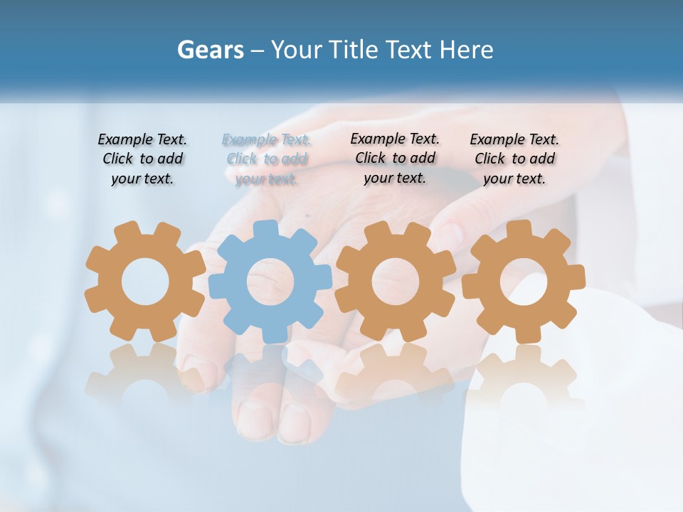 A Couple Of People Holding Hands Over Each Other PowerPoint Template