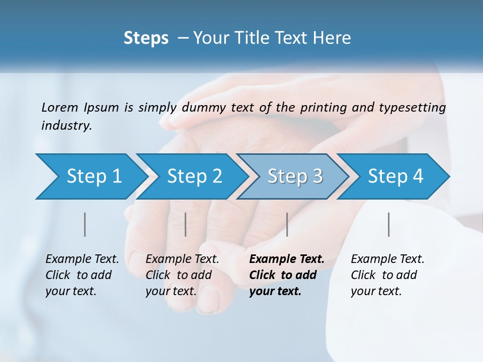 A Couple Of People Holding Hands Over Each Other PowerPoint Template