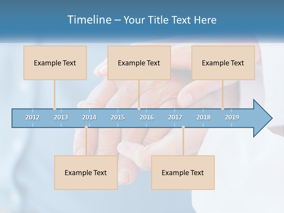 A Couple Of People Holding Hands Over Each Other PowerPoint Template