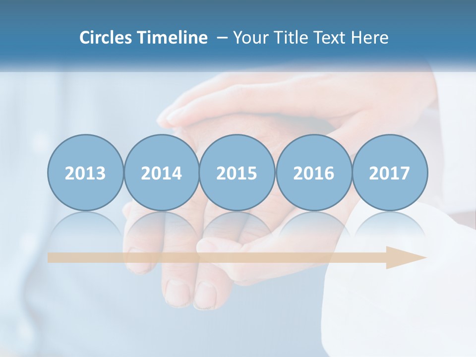 A Couple Of People Holding Hands Over Each Other PowerPoint Template