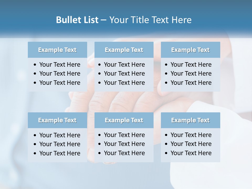 A Couple Of People Holding Hands Over Each Other PowerPoint Template
