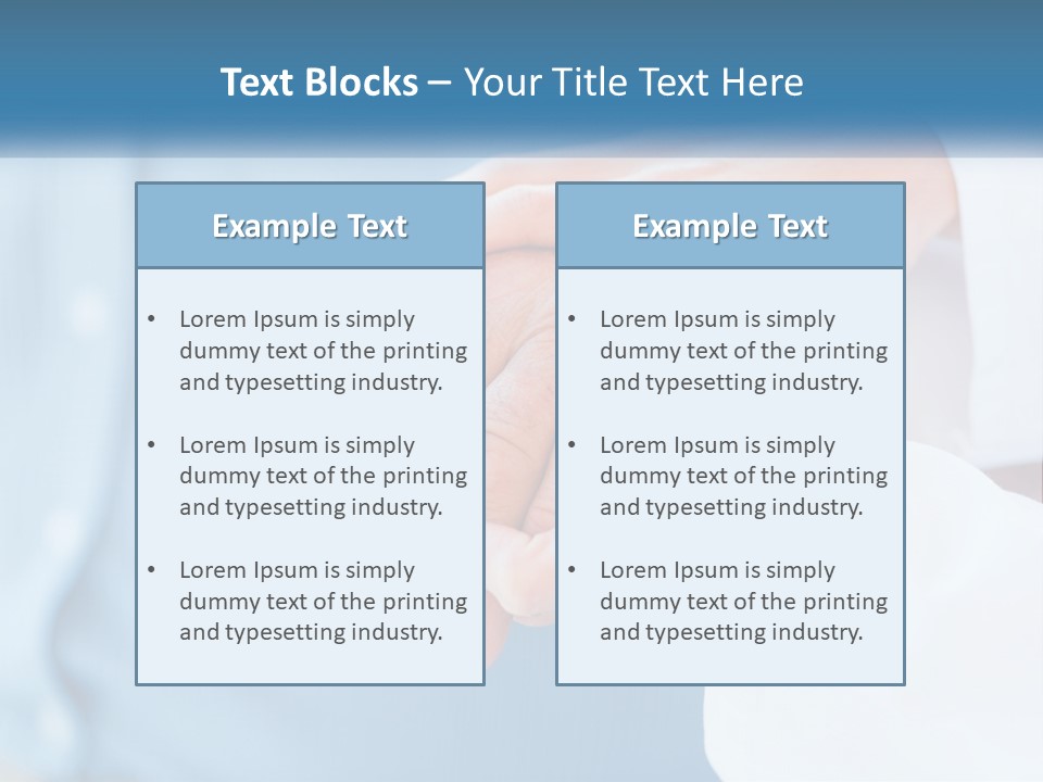 A Couple Of People Holding Hands Over Each Other PowerPoint Template