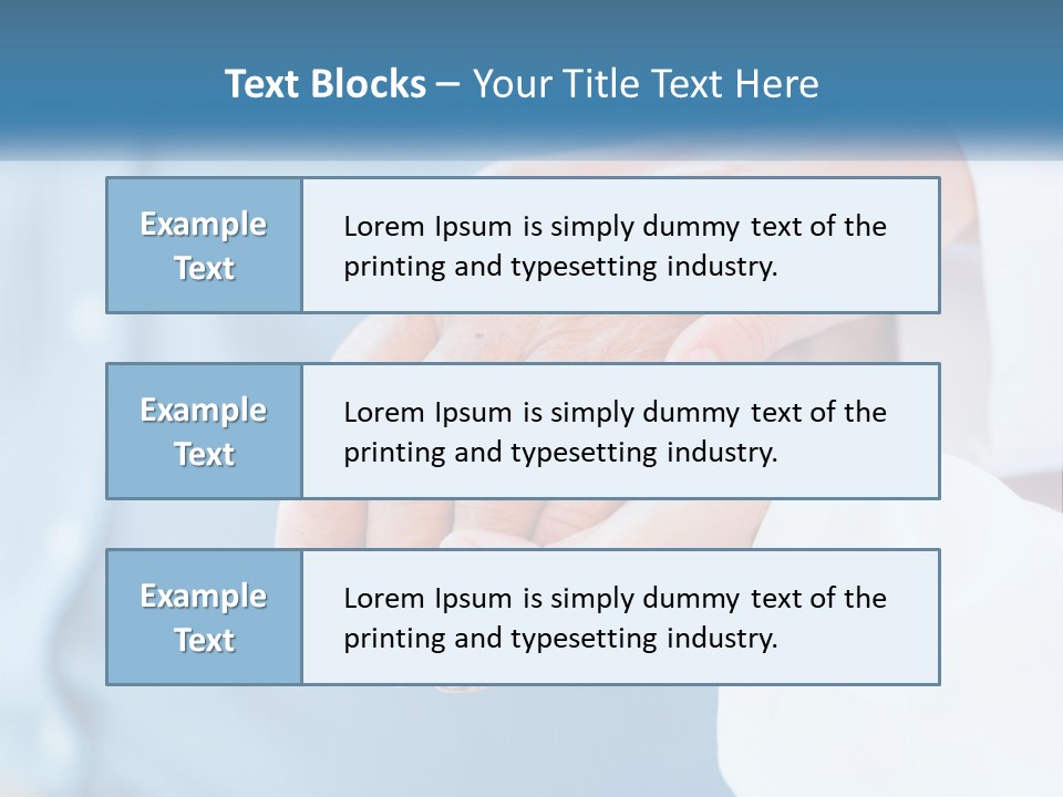 A Couple Of People Holding Hands Over Each Other PowerPoint Template