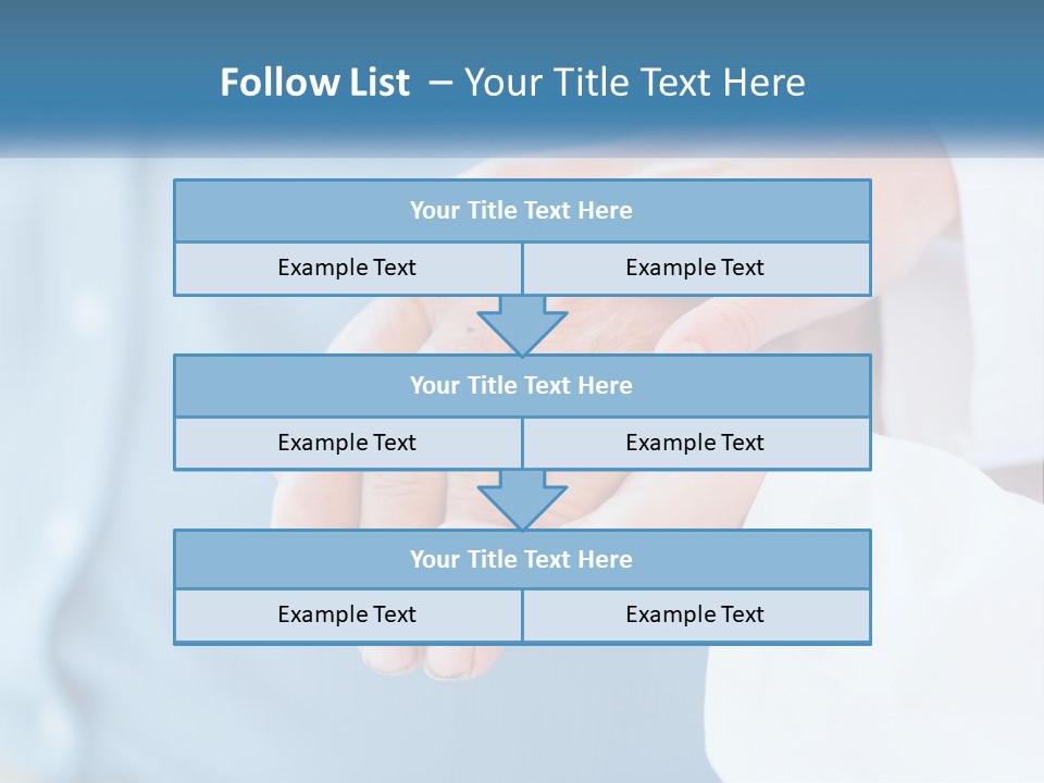 A Couple Of People Holding Hands Over Each Other PowerPoint Template