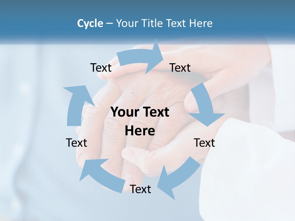 A Couple Of People Holding Hands Over Each Other PowerPoint Template