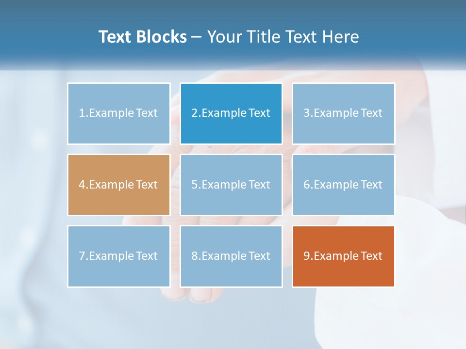 A Couple Of People Holding Hands Over Each Other PowerPoint Template