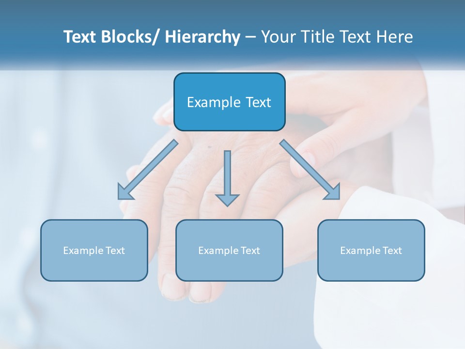 A Couple Of People Holding Hands Over Each Other PowerPoint Template