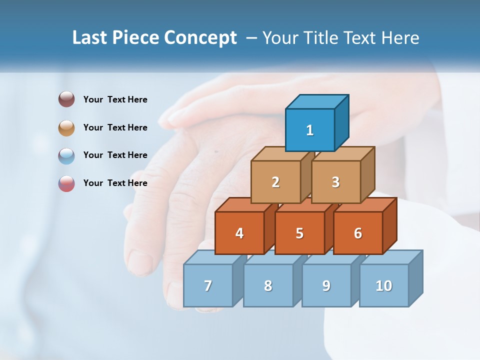 A Couple Of People Holding Hands Over Each Other PowerPoint Template